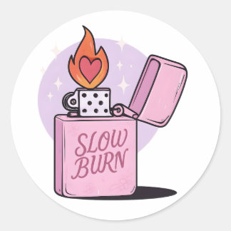 Sticker Rond Lecteur de gravure lente