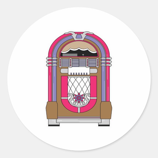 Sticker Rond lecteur de juke-box (Devant)