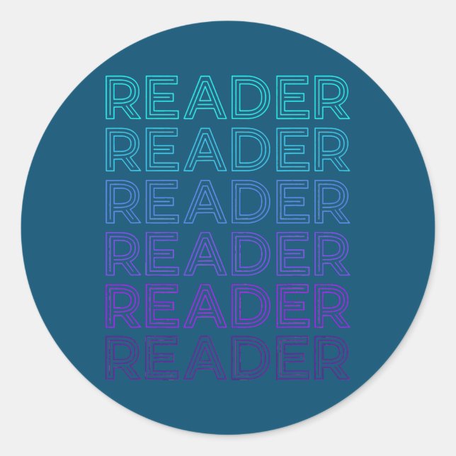 Sticker Rond Lecteur Lover Retro (Devant)