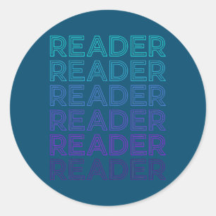 Sticker Rond Lecteur Lover Retro
