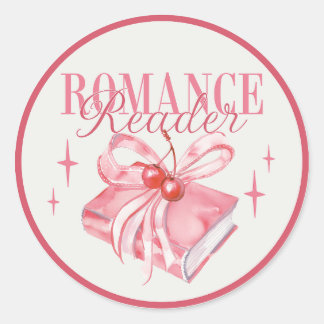 Sticker Rond Lecteur Romance Lecture livre Louveur de lecture