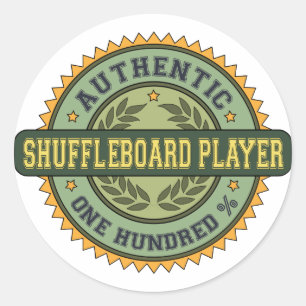 Sticker Rond Lecteur Shuffleboard authentique