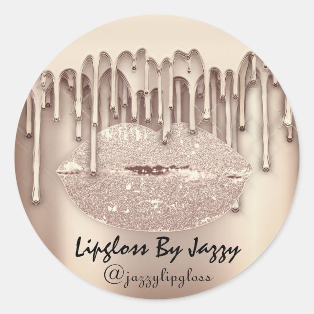 Sticker Rond Lecteurs de maquillage Lipgloss Conditionnement Le (Devant)