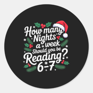Sticker Rond Lecture 67 Mème Prof d'anglais Drôle 67 Noël