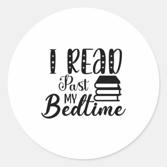 Sticker Rond Lecture Art Je Lis Passé Mon Lit (Devant)