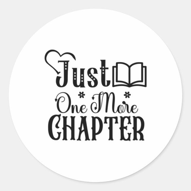 Sticker Rond Lecture Art Juste Un Autre Chapitre (Devant)