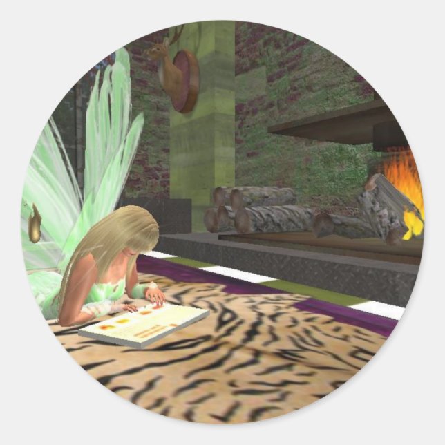 Sticker Rond Lecture de Fairytales (Devant)