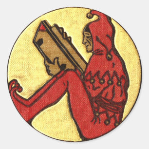 Sticker Rond Lecture de Gnome