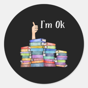 Sticker Rond Lecture Livre Je Suis Ok Journée Nationale Du Livr