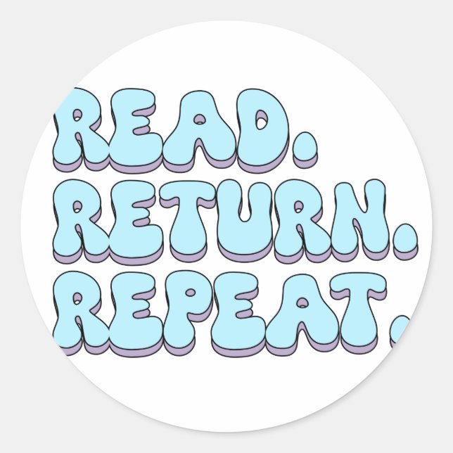 Sticker Rond lecture retour (Devant)