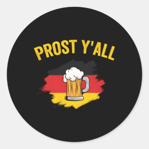 Sticker Rond Lederhosen Oktoberfest Prost Y'All