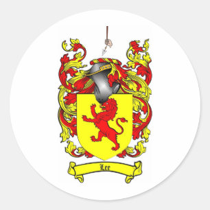 STICKER ROND LEE FAMILLE CREST - LEE COAT D'ARMES