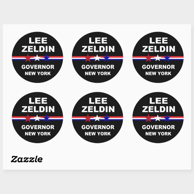 Sticker Rond Lee Zeldin Gouverneur New York 2022 (Feuille)