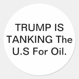 Sticker Rond L'effondrement de Trump aux États-Unis pour le pét