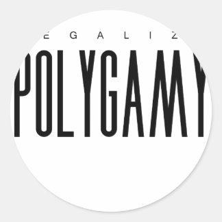 Sticker Rond Légaliser la polygamie