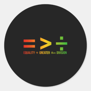 Sticker Rond L'Égalité Du 10E Jury Est Plus Grande Que La Divis