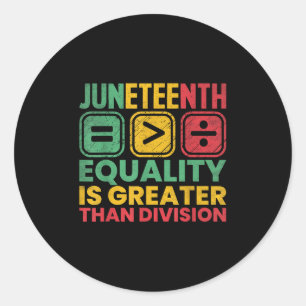 Sticker Rond L'Égalité Du 10E Jury Est Plus Grande Que La Divis