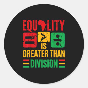 Sticker Rond L'Égalité Du 10E Jury Est Plus Grande Que La Divis