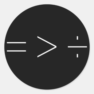 Sticker Rond L'égalité est plus grande que la division noire