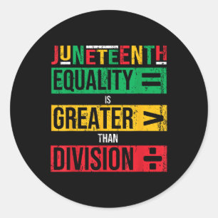 Sticker Rond L'Égalité Est Supérieure À La Division JunetDix Af