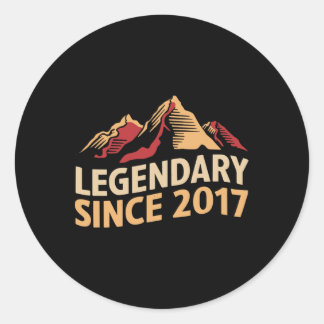 Sticker Rond Légendaire depuis 2017 Anniversaire Randonnée Rand