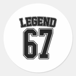 Sticker Rond Légende 67 Soixante-Sept Srts Numéro Équipe Varsit