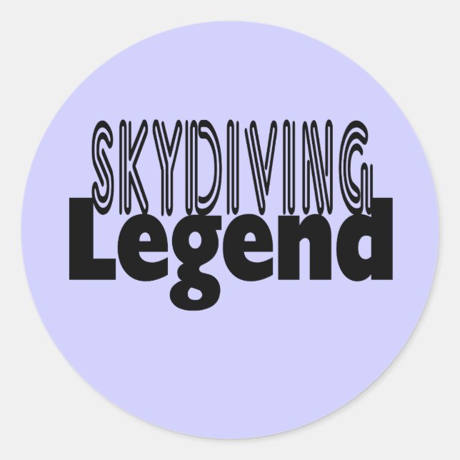 Sticker Rond Légende de Skydiving (Devant)