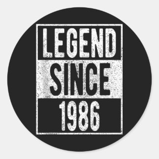 Sticker Rond Légende depuis 1986 Chemise 36 ans Cadeaux 36ème