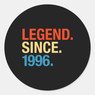 Sticker Rond Légende depuis 1996 Ans Cadeaux vieux 26e annivers