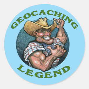 Sticker Rond Légende du géocaching