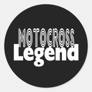 Sticker Rond Légende Motocross