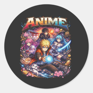 Sticker Rond Légendes de l'anime
