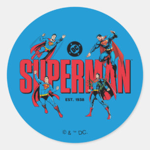 Sticker Rond Légendes de Superman pour toujours Graphique
