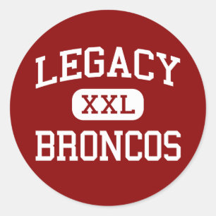 Sticker Rond Legs - Broncos - lycée - Mansfield le Texas