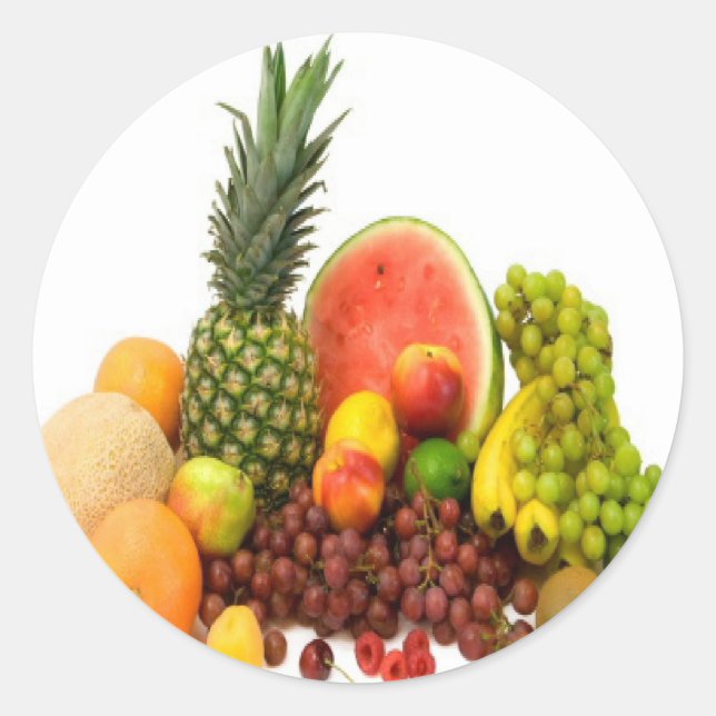 STICKER ROND LÉGUMES DE FRUITS (Devant)