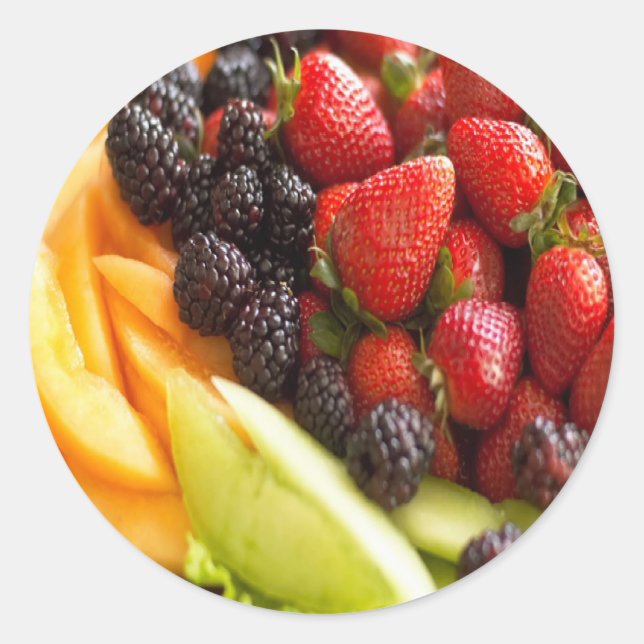 STICKER ROND LÉGUMES DE FRUITS (Devant)