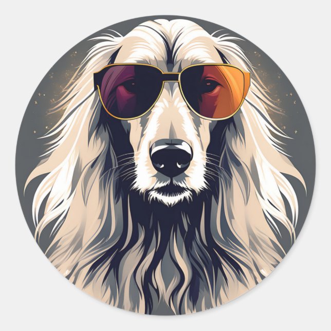 Sticker Rond L'élégante hache afghane (Devant)