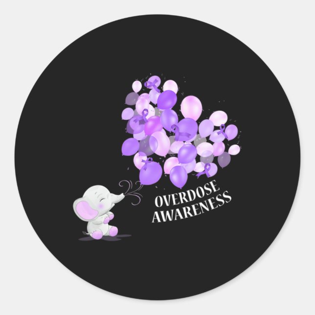 Sticker Rond L'éléphant fait exploser les Lons Sensibilisation  (Devant)