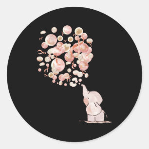 Sticker Rond L'éléphant souffle sur les ballons de pêche Cancer