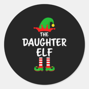 Sticker Rond L'elfe de la fille correspondant à la famille de N