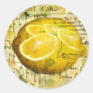 Sticker Rond Lemons