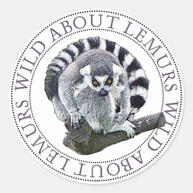 Sticker Rond Lemur (Devant)