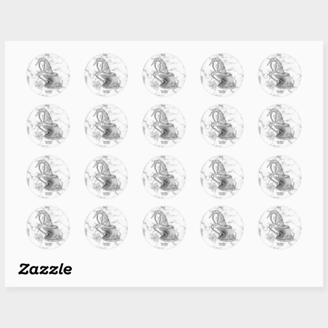 Sticker Rond L'encreur ("stylo") - (Feuille)