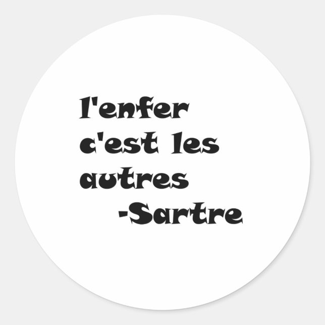 Sticker Rond LenferCestLesAutresCercle (Devant)