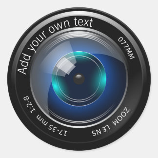 Sticker Rond Lentilles de caméra personnalisées