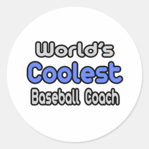 Sticker Rond L'entraîneur de baseball le plus cool du monde