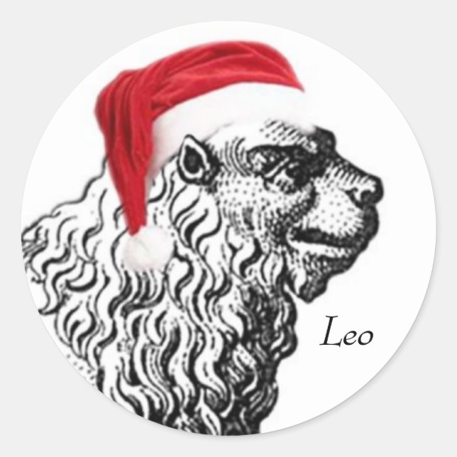 Sticker Rond Leo Christmas (Devant)