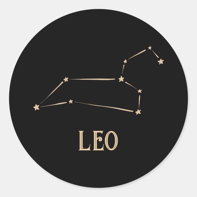 Sticker Rond Leo Constellation (Devant)