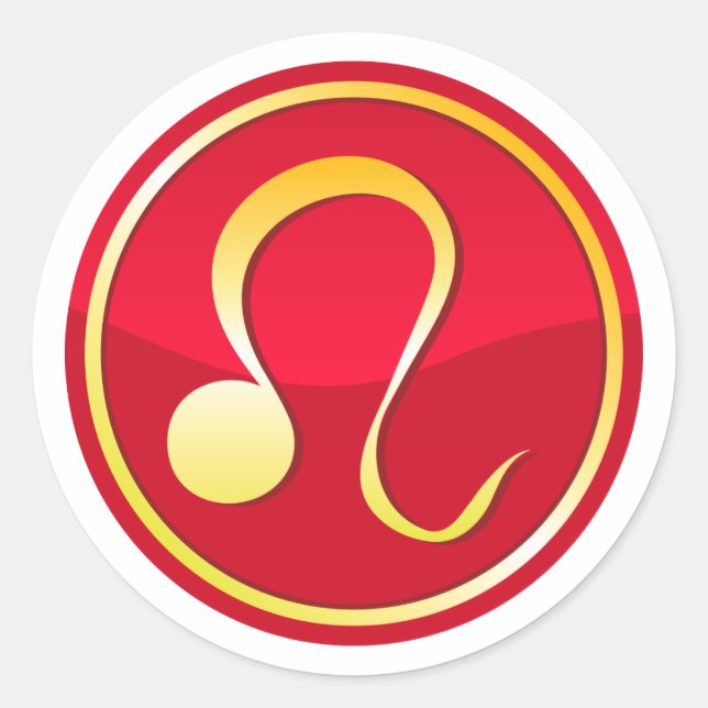 Sticker Rond Leo - Signes Zodiac (Devant)