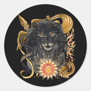 Sticker Rond Leo Zodiac
